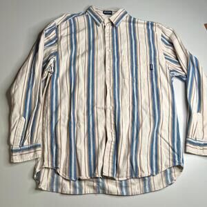 Vintage Guess Jeans Striped Button Up Shirt Men’s XL Long Sleeve Casual 90s Y2K